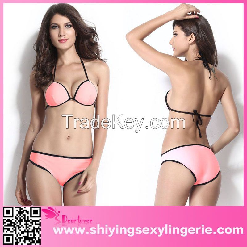 Sexy Trimmed triangl swimwear bikini neoprene