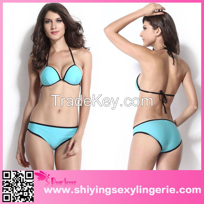 Sexy Trimmed triangl swimwear bikini neoprene