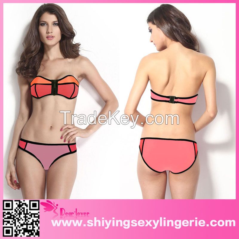 wholesale custom Sexy Color Block Bikini swimwear