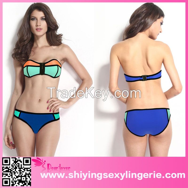 wholesale custom Sexy Color Block Bikini swimwear