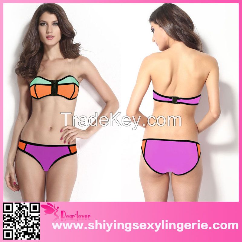 wholesale custom Sexy Color Block Bikini swimwear