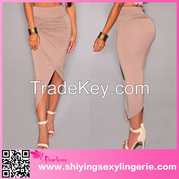 Sexy Mocha Asymmetrical Draped skirt for women