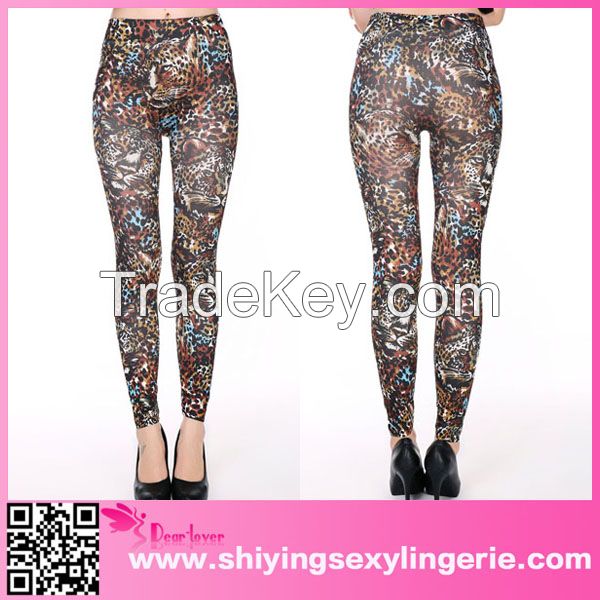 new design sexy models floral print pant type legging