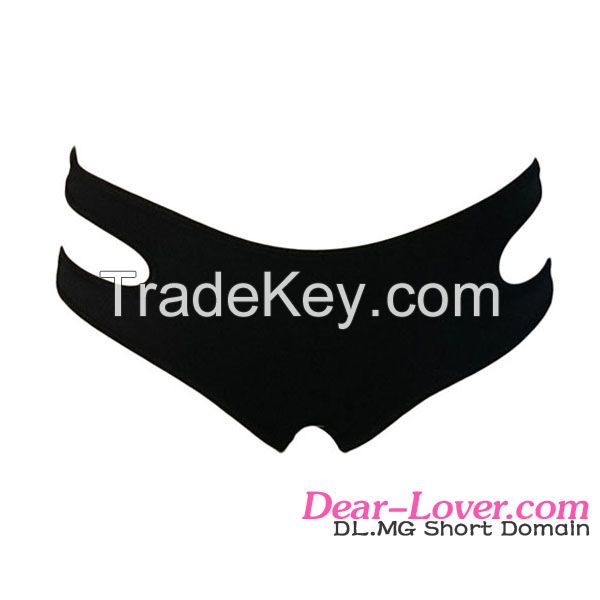 wholesale black sexy open crotch thongs for women