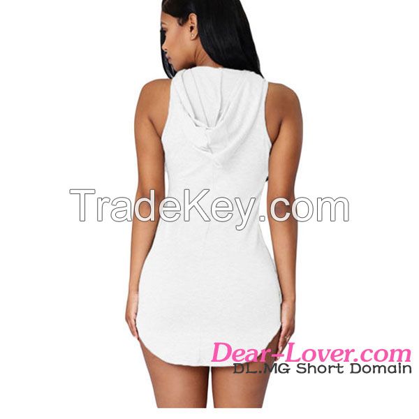 new arrival fashion white cotton sexy ladies dress names with hoodie