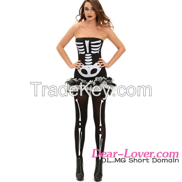 adult sexy Fever Skeleton Halloween cosplay costume