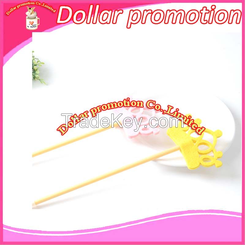 [Dollar promotion Make up dancing props pen felt cloth gift pen, crown pen , bow pen series festival promotuion