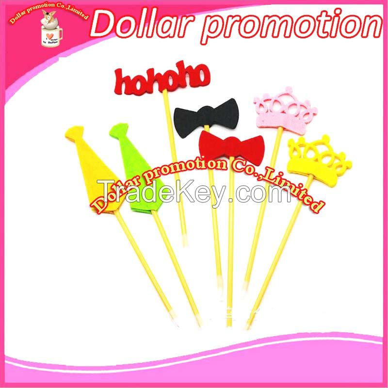 [Dollar promotion Make up dancing props pen felt cloth gift pen, crown pen , bow pen series festival promotuion