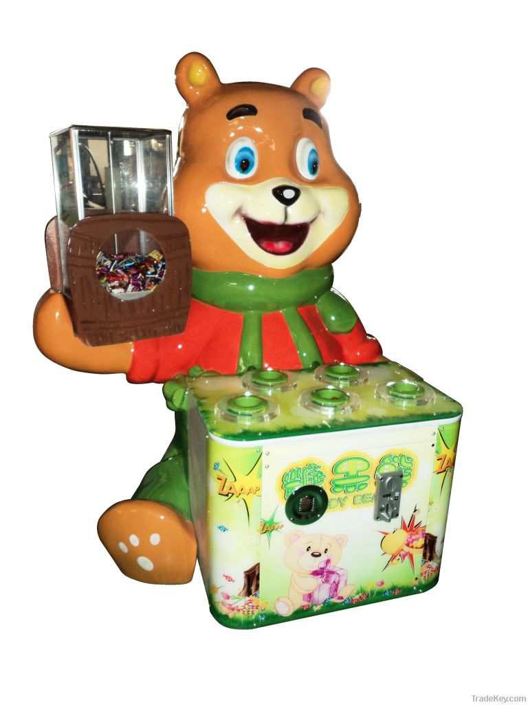 cute coin operated Candy Bear hammer hit the rat Whac-A-Mole machine