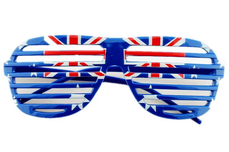 Party Halloween Novelty Football Fans Christmas Sun glasses UK flags shutter sunglasses with flags