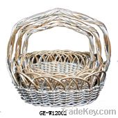 oval painting rattan willow basket