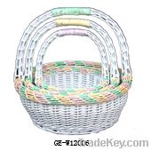 round gift rattan willow basket