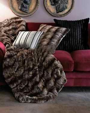 Faux Fur/PV plush Blanket/cushion