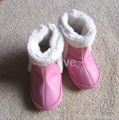 Baby soft sole leather boot infant toddler warm shoes
