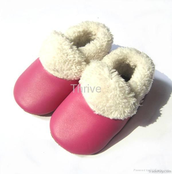 Baby winter leather infant toddler shoes