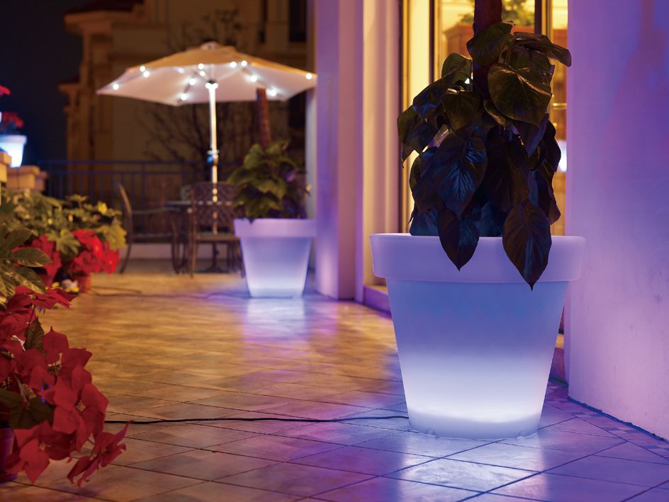 Solar Powered LED Flowerpot Light, LED Pot light. LED Garden Light, Solar Pot Light