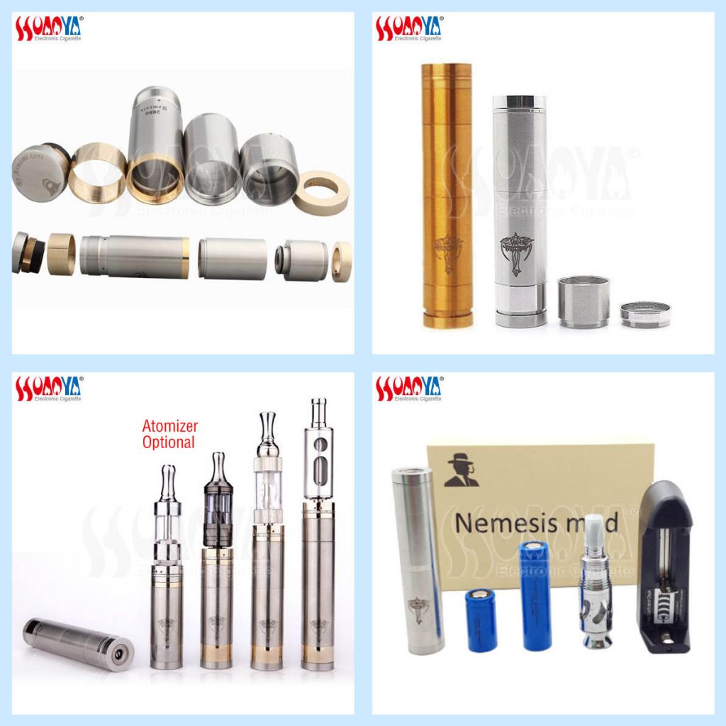 2014 full mechanical mod nemesis starter kit telescopic body