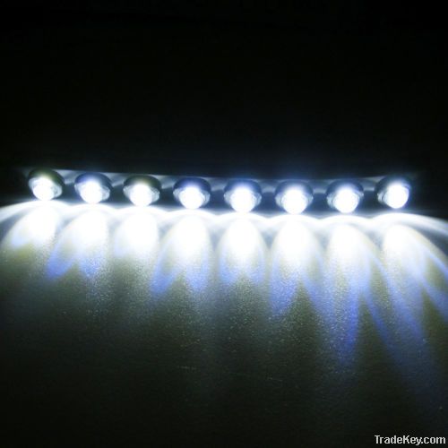 New 2X Car DIY 6 LED DRL Driving Daytime Running Light Bar Soft Head L