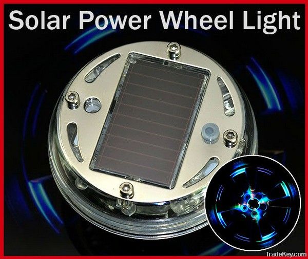 Auto Colorful RGB Waterproof flash Glare Car Solar Power energy Light
