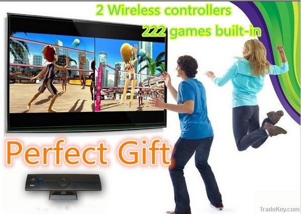 Sports Body motion tv video games console player with 2 wireless contr