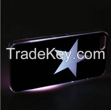Star Design Sense Flash light Case Cover for Apple iPhone 5 5G LED LCD