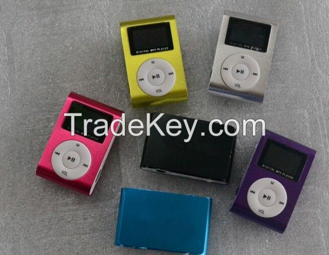5 Colors Mini Clip Mp3 Player With Screen