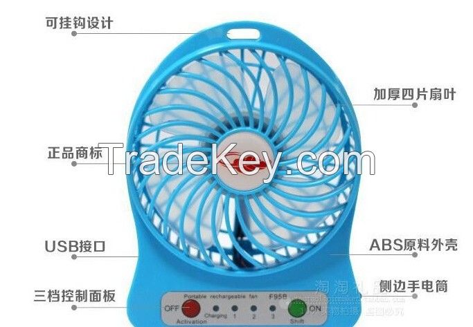 Mini portable handheld small fan USB lithium battery charging fa