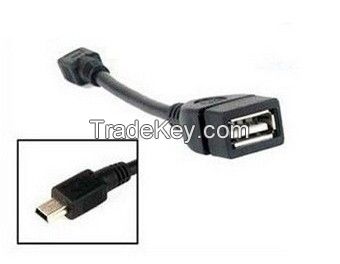 Mini 5Pin USB Male to USB 2.0 Female Adapter Cable For Buick Excelle