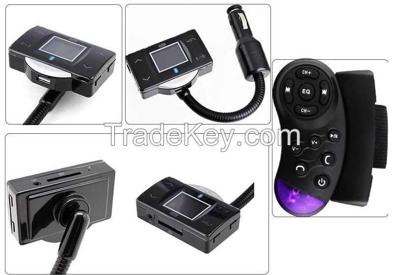 Bluetooth Car Kit speakerphone can card MP3 with steering wheel remote