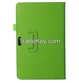 Case Litchi Stria Leather Case Holder Stand Cover