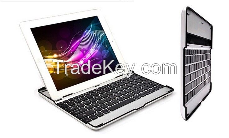 Cute Black , Slim Aluminum Bluetooth Wireless KeyBoard Stand Case Cover