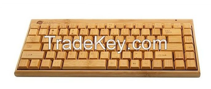 Environmentally Friendly Wireless Keyboard Handmade Bamboo Keyboards