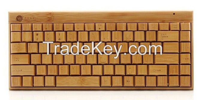 Environmentally Friendly Wireless Keyboard Handmade Bamboo Keyboards