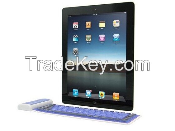 Roll Folding Silicone Wireless Flexible Bluetooth Mini Keyboard