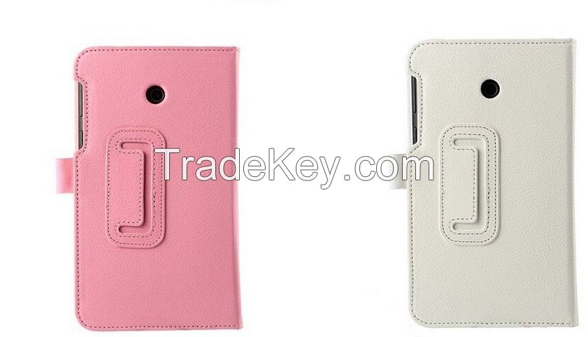 Fashion Solid Color Flip PU Leather Case FE170CG FE7010CG Stand Cover