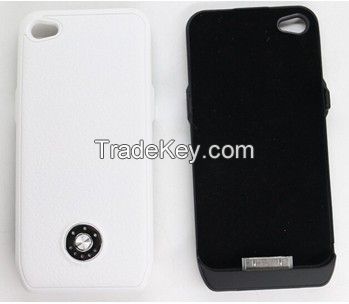 White 2350mAh Ultra Slim External Backup Battery Charger Case Cover