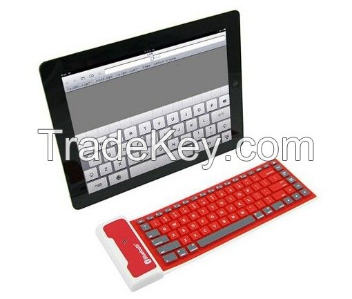 Roll Folding Silicone Wireless Flexible Bluetooth Mini Keyboard