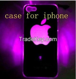 Luminescent logo Flash LED Light luminous case cover For iPhone 5