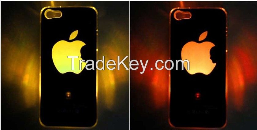 Luminescent logo Flash LED Light luminous case cover For iPhone 5