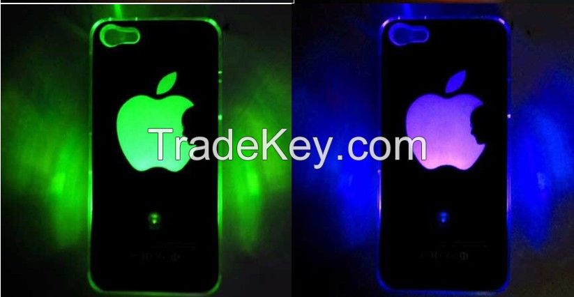 Luminescent logo Flash LED Light luminous case cover For iPhone 5