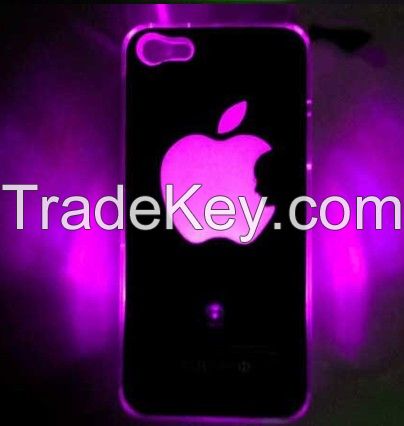 Luminescent logo Flash LED Light luminous case cover For iPhone 5