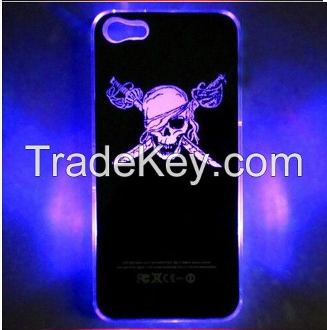 Colorful changed Sense Led LCD Flash Light Case Cover for iPhone 5 5S