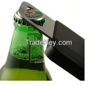 BLACK BEER BOTTLE OPENER SLIDE IN/OUT CASE COVER