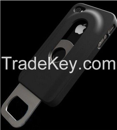 BLACK BEER BOTTLE OPENER SLIDE IN/OUT CASE COVER