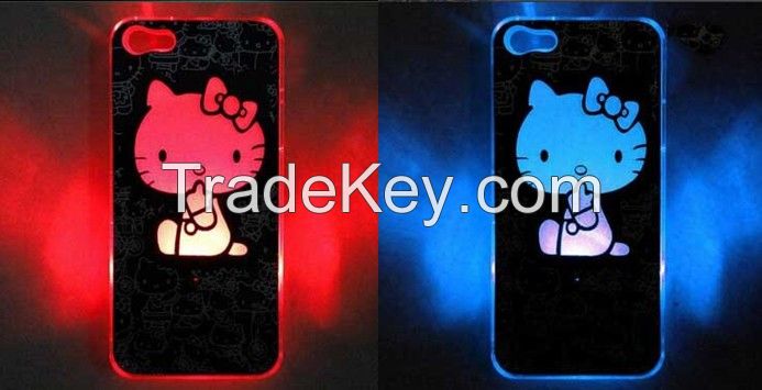 pattern  Sense Flash Light LED Color Changing Case Cover