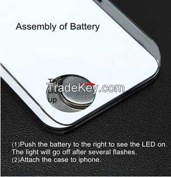 pattern  Sense Flash Light LED Color Changing Case Cover