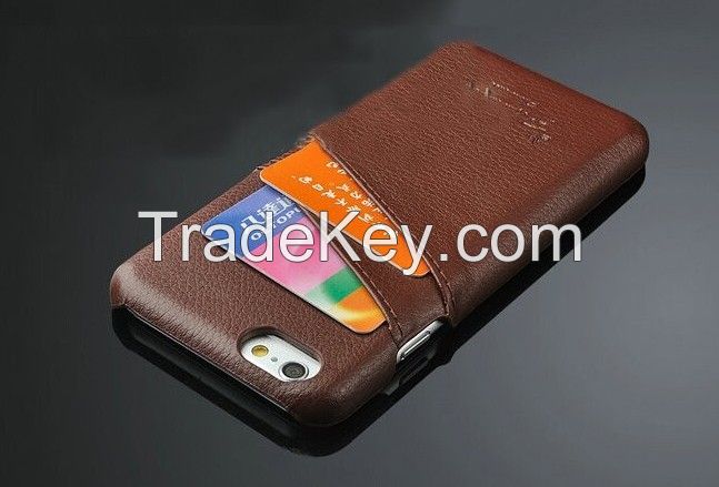 Genuine Litchi Leather Case cover For iPhone 6