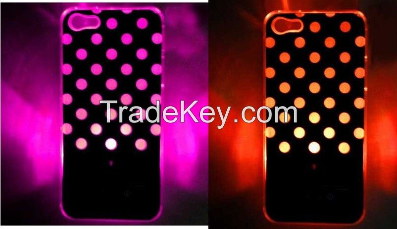 Dot Style Changed Flash LED light Cover Case for Apple iPhone 5 5S