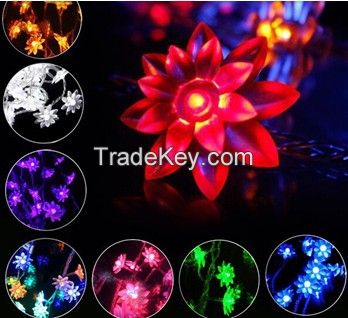 Flower LED String Light 10M 80pcs Lotus LED Lighting