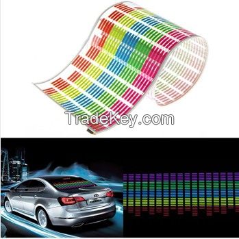 Colourful Flash Car Sticker Music Rhythm LED EL Light Lamp